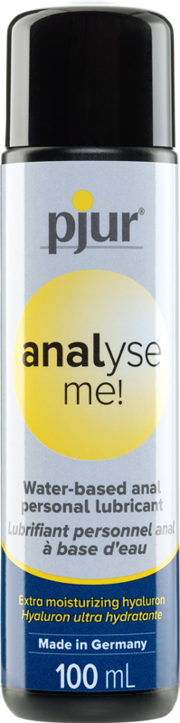 pjur analyse me! water-based anal lubricant with hyaluronan in a 100ml bottle.