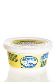 Boy Butter Original Formula 4 oz personal lubricant in a yellow tub.