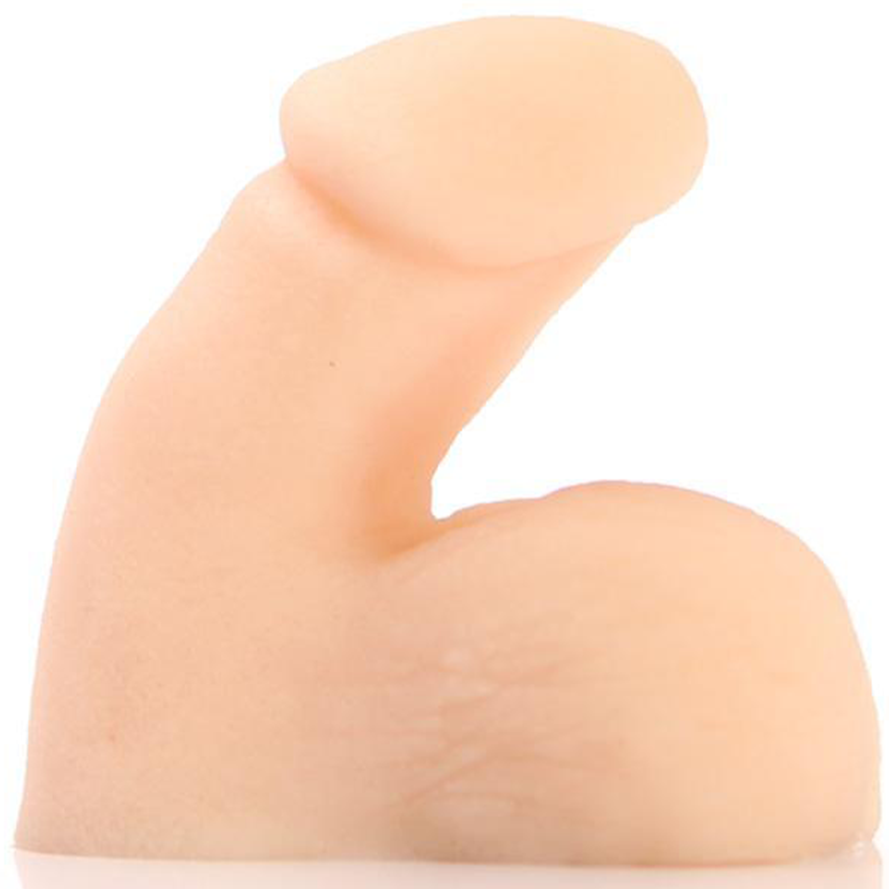 Super soft silicone packer in warm ivory with realistic shaft and balls.