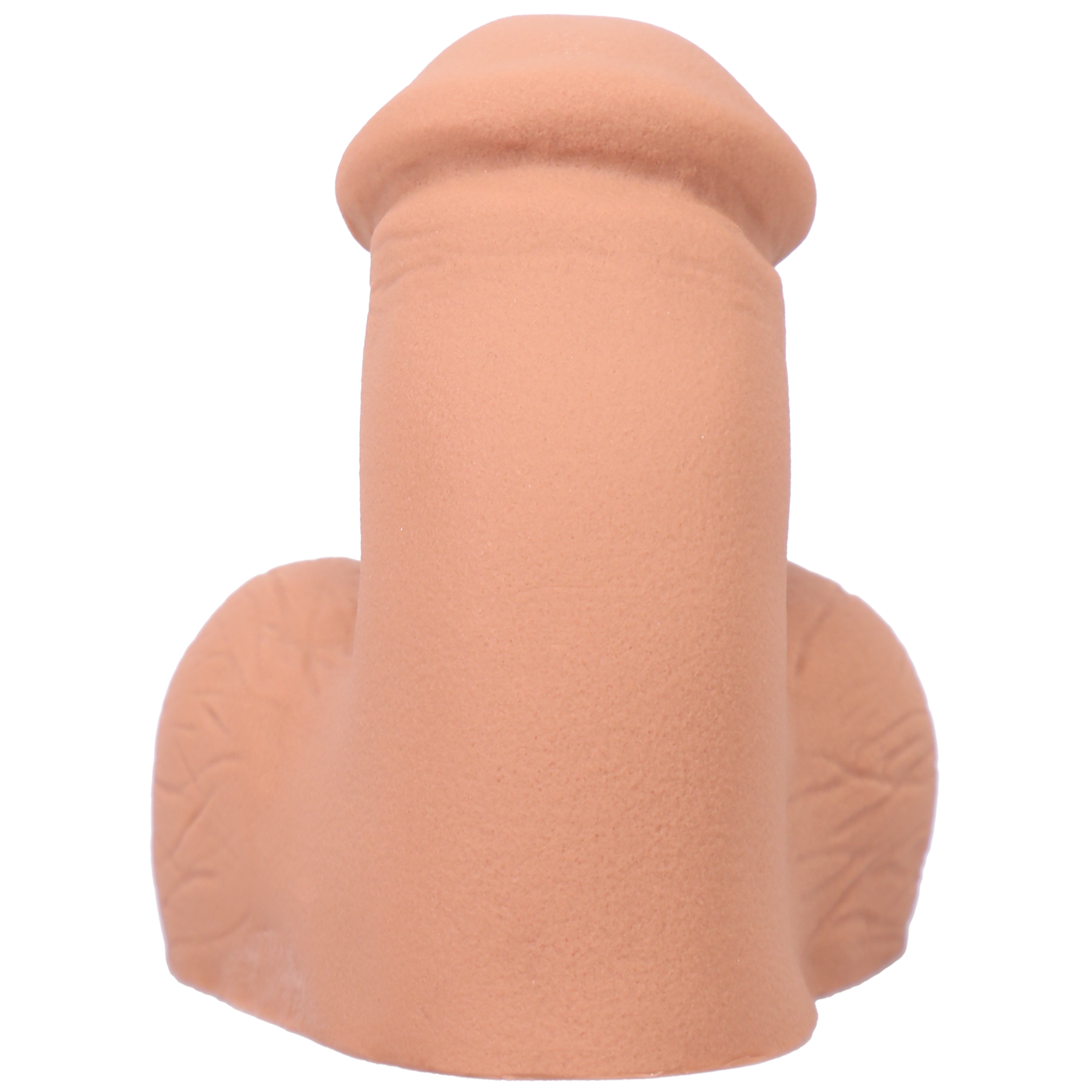 Super soft realistic silicone FTM packer with natural shaft and testicles.