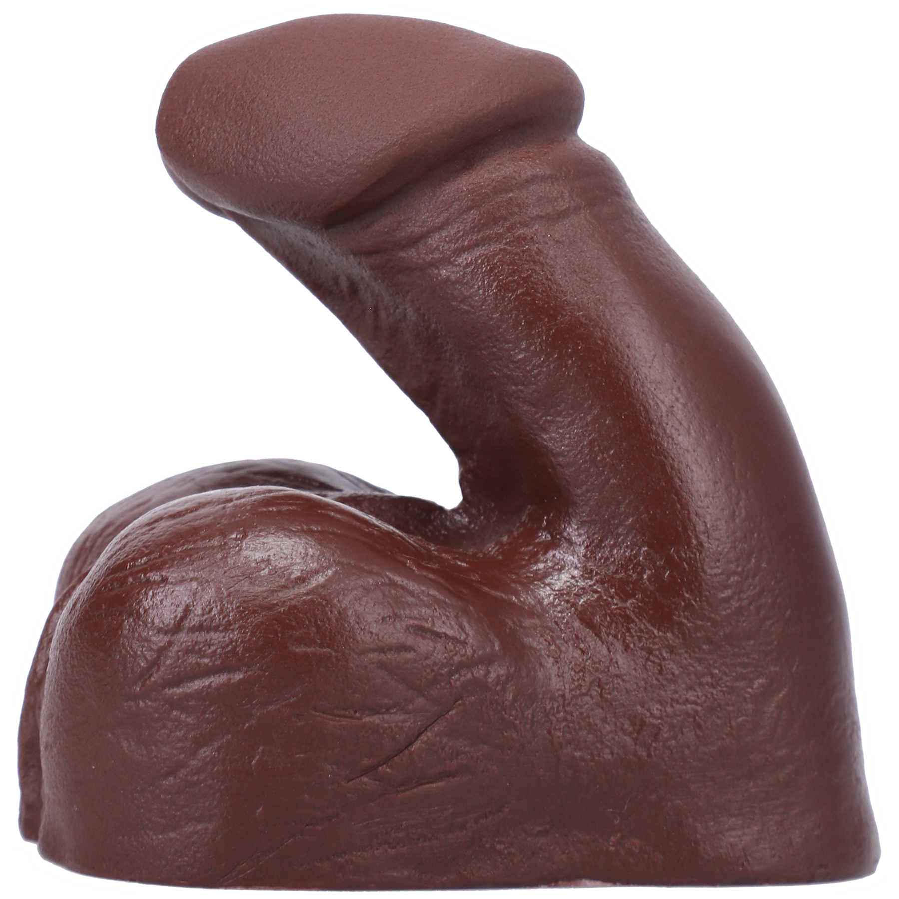 Brown silicone FTM packer with realistic texture and shape.