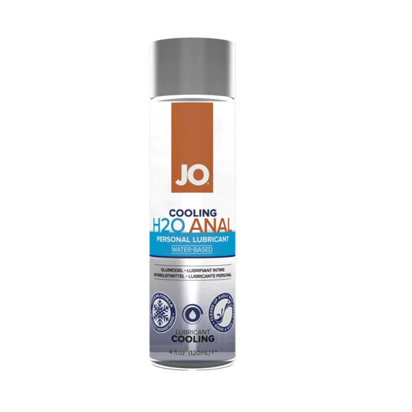 JO H2O Anal Cooling Personal Lubricant, water-based, 4 fl oz.