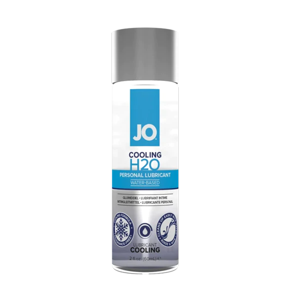 JO H2O Cooling personal lubricant, water-based, 2 fl oz.