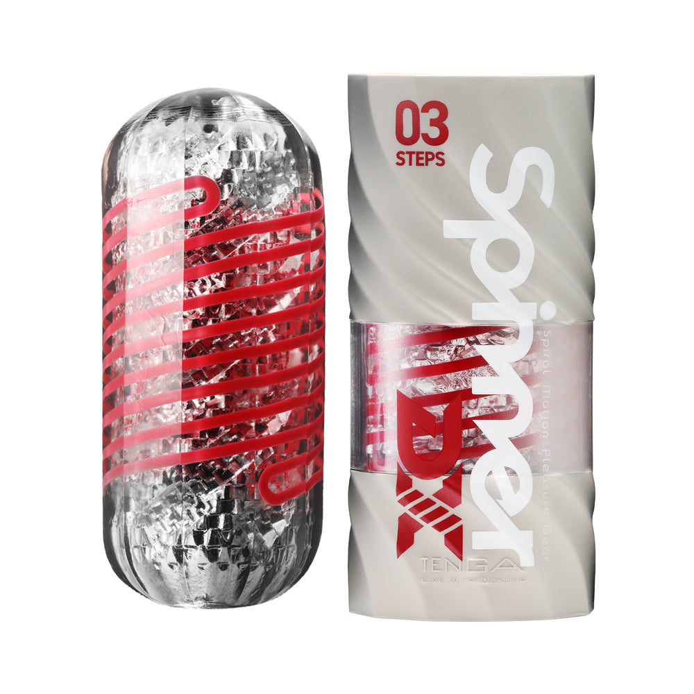 Tenga Spinner DX 03 Steps Spiral Male Masturbator with textured interior.
