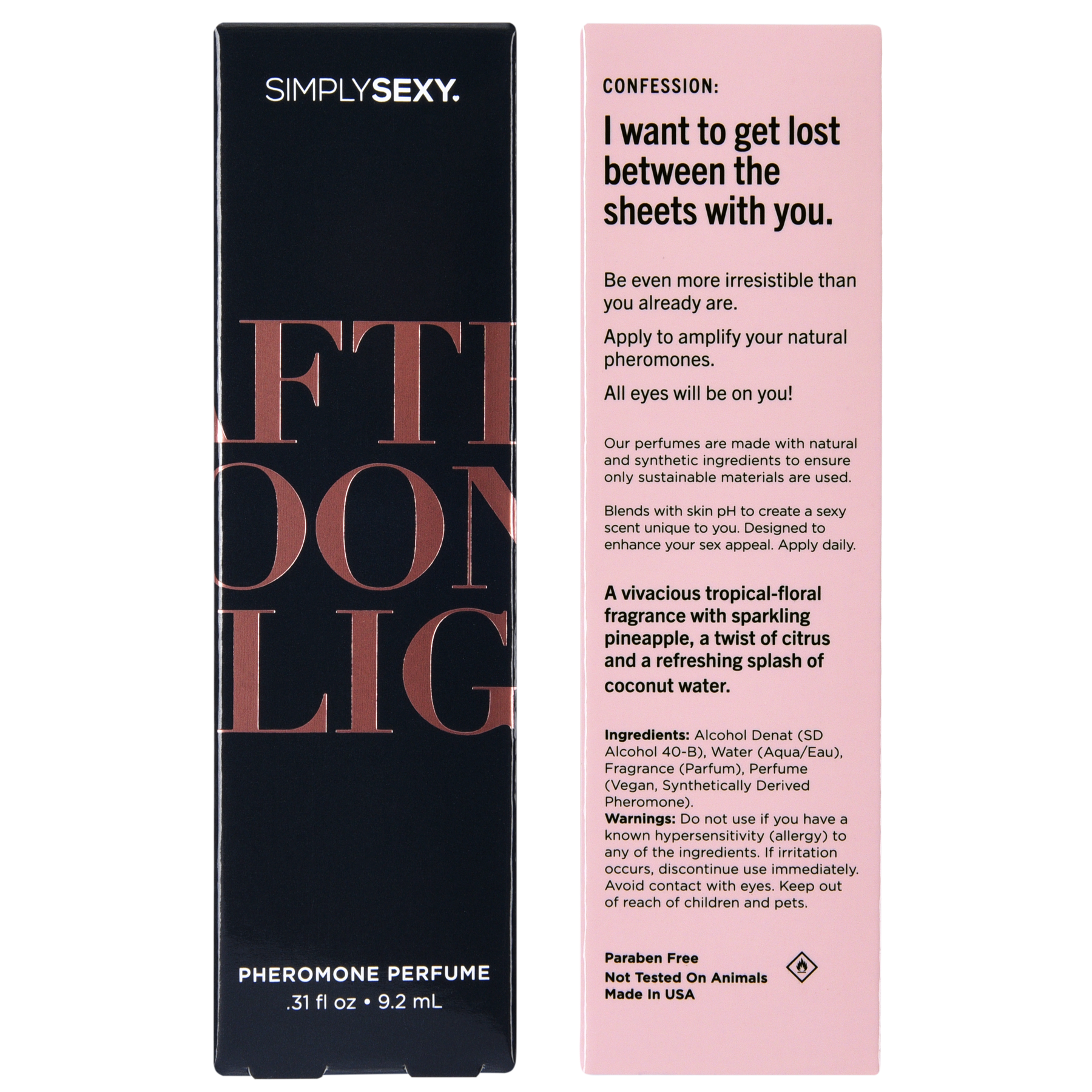 Simply Sexy Afternoon Delight Pheromone Perfume Spray with tropical scent.