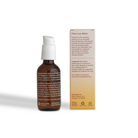 Brown glass bottle of Foria Everyday Vulva Moisturizer with text on the box.