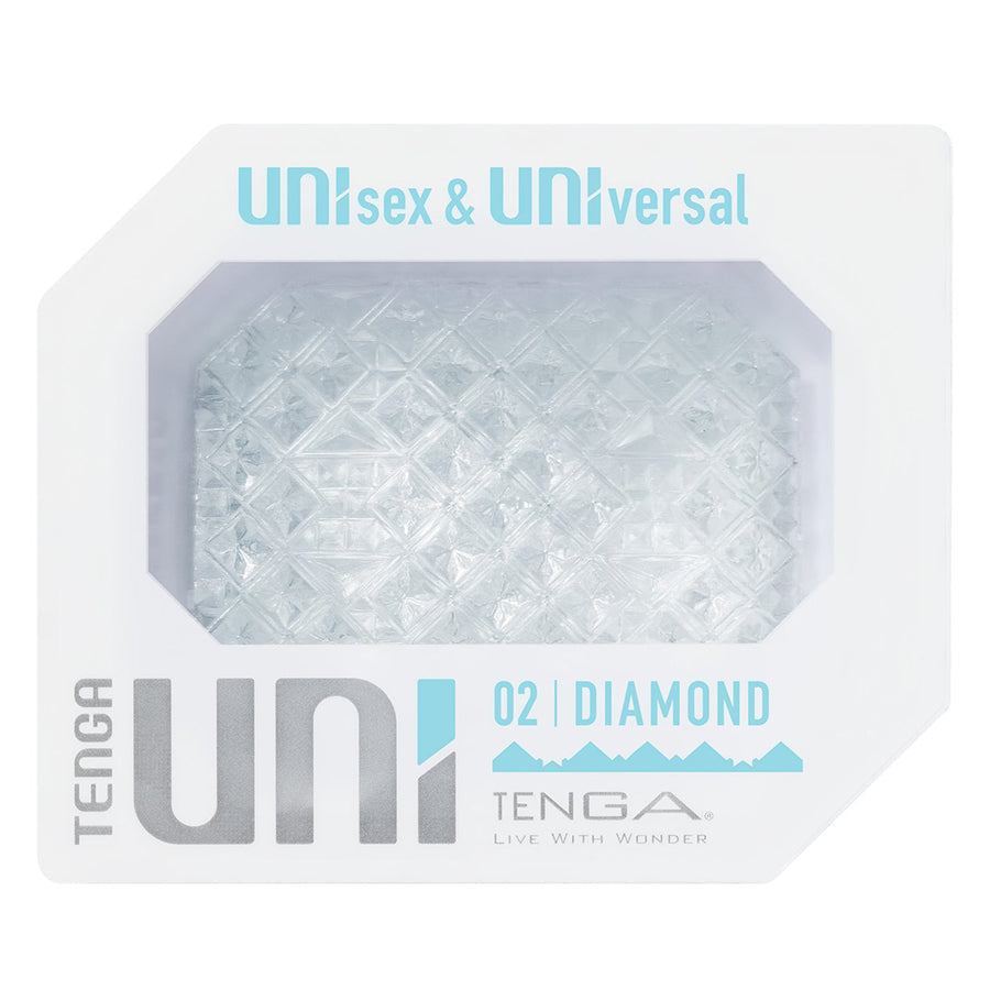 Tenga Uni Diamond unisex sleeve with a textured diamond pattern.