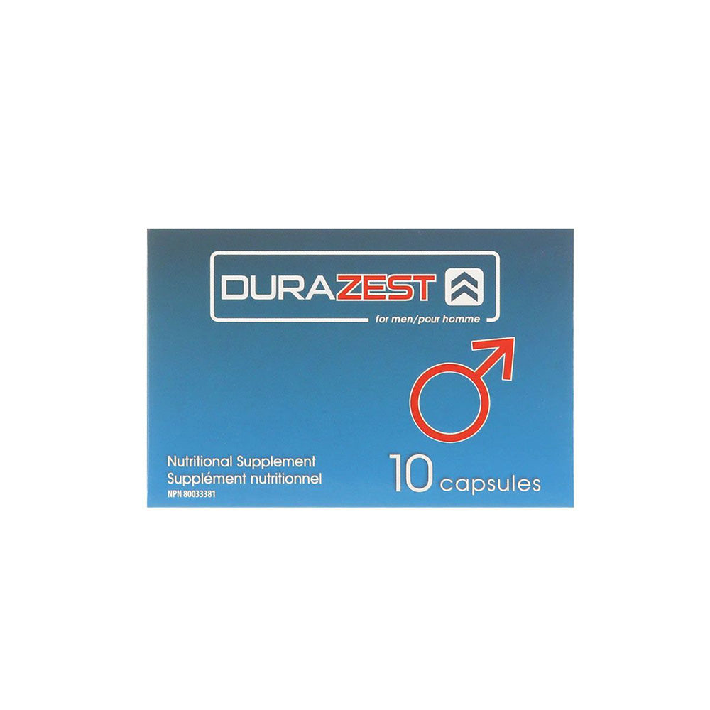 Durazest nutritional supplement for men, 10 capsules.