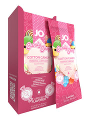 JO Cotton Candy flavored water-based lubricant foil packets.