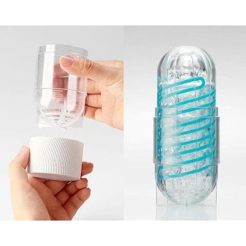 Tenga Spinner 01 Tetra reusable male masturbator with internal coil.