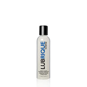 Lubrique Crème water-based personal lubricant in a clear bottle with a black cap.