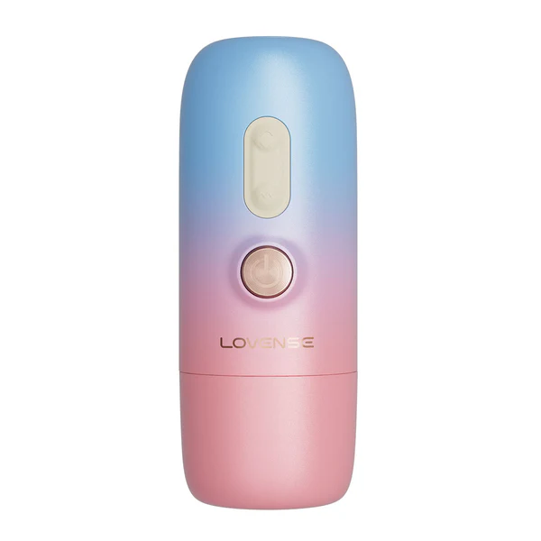 Lovense Spinel app-controlled vibrator with blue, pink, and purple gradient.