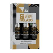 JO Gelato flavored lubricant sampler pack with three 1oz bottles.