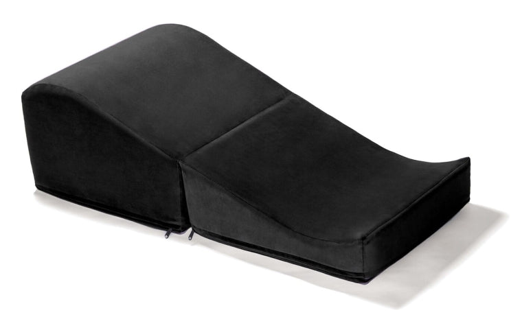 Black microvelvet flip ramp sex positioning pillow.
