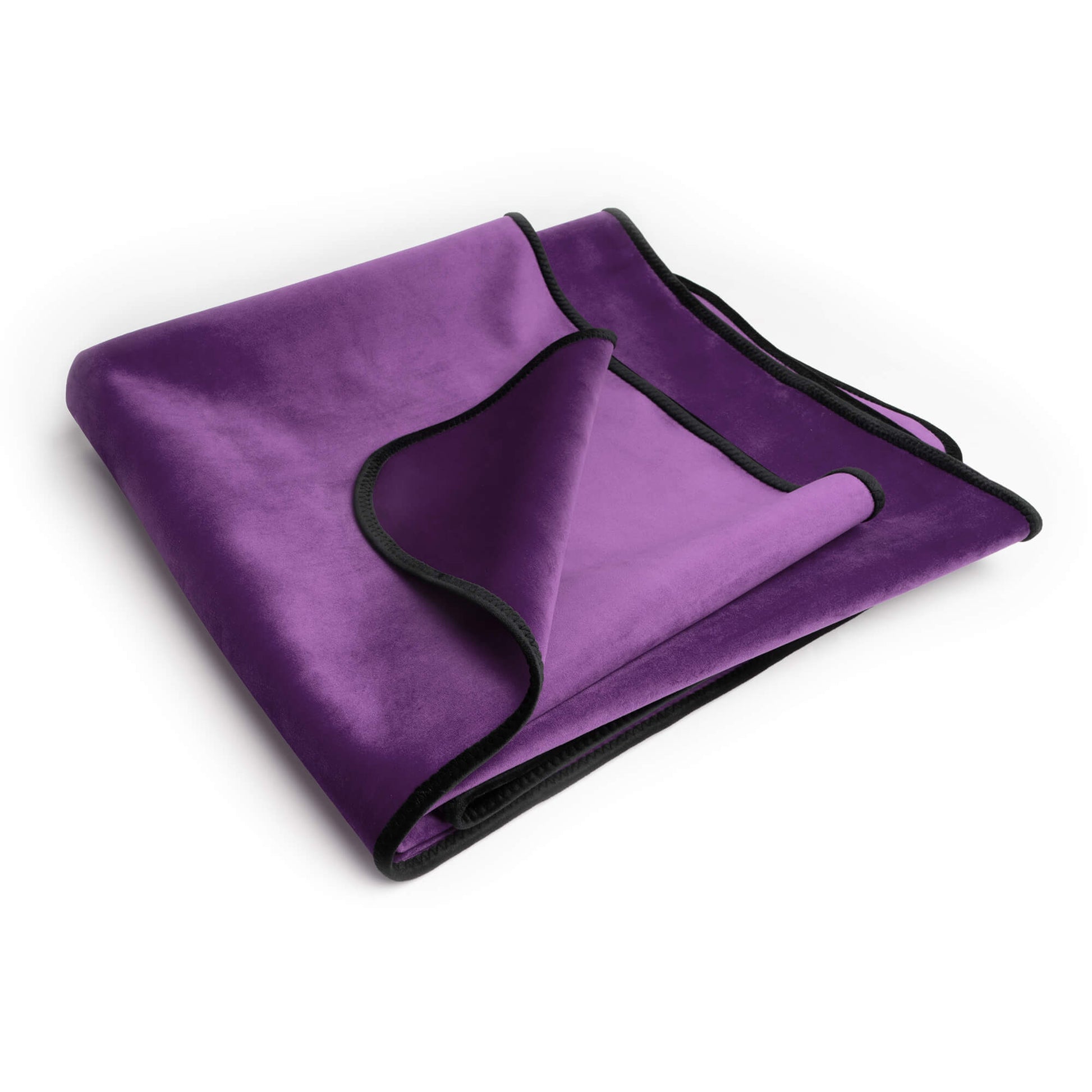 A purple king size waterproof microvelvet throw blanket.