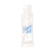 A single-use pillow pack of Slippery Stuff water-based personal lubricant.