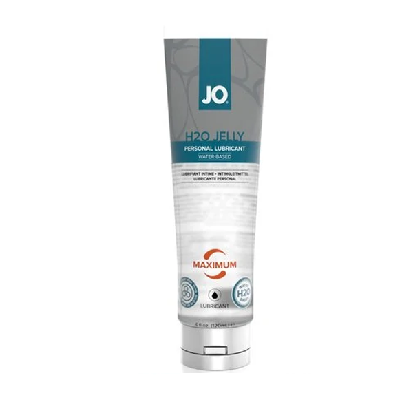 JO H2O Jelly personal lubricant in a clear tube with a white cap.