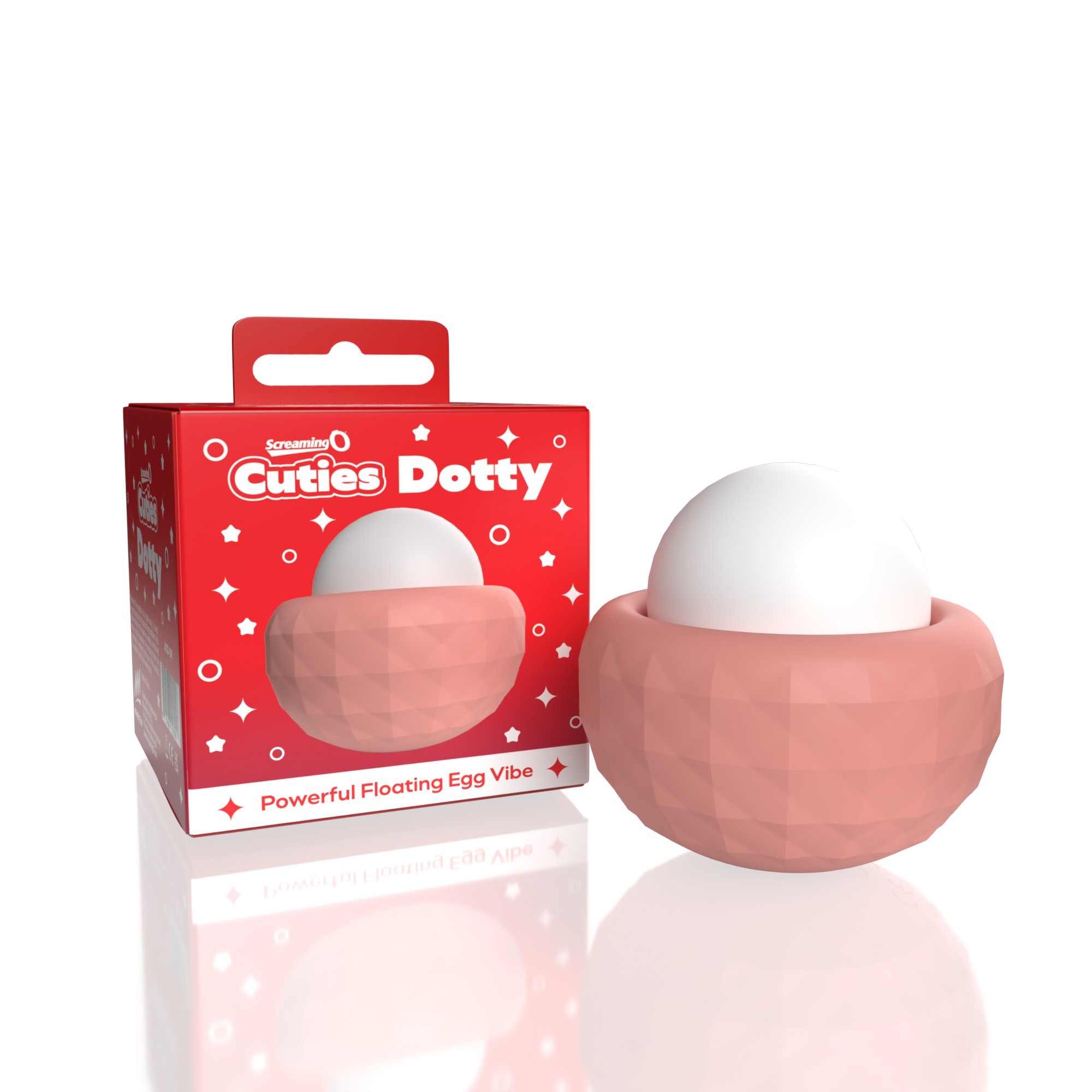 Dusty rose silicone egg vibrator with a textured base.