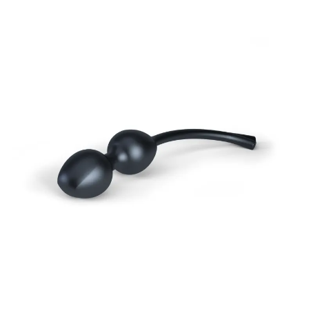 Black silicone geisha balls with a flexible tail.
