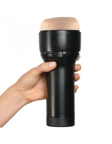 Lauren Phillips TPE male masturbator sleeve with black casing.