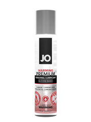 JO Warming Premium silicone-based personal lubricant in a 1 oz bottle.