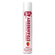Strawberry warming flavored lubricant with a strawberry image.