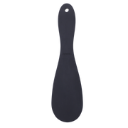 Onyx silicone impact paddle with a hanging hole and embossed logo.