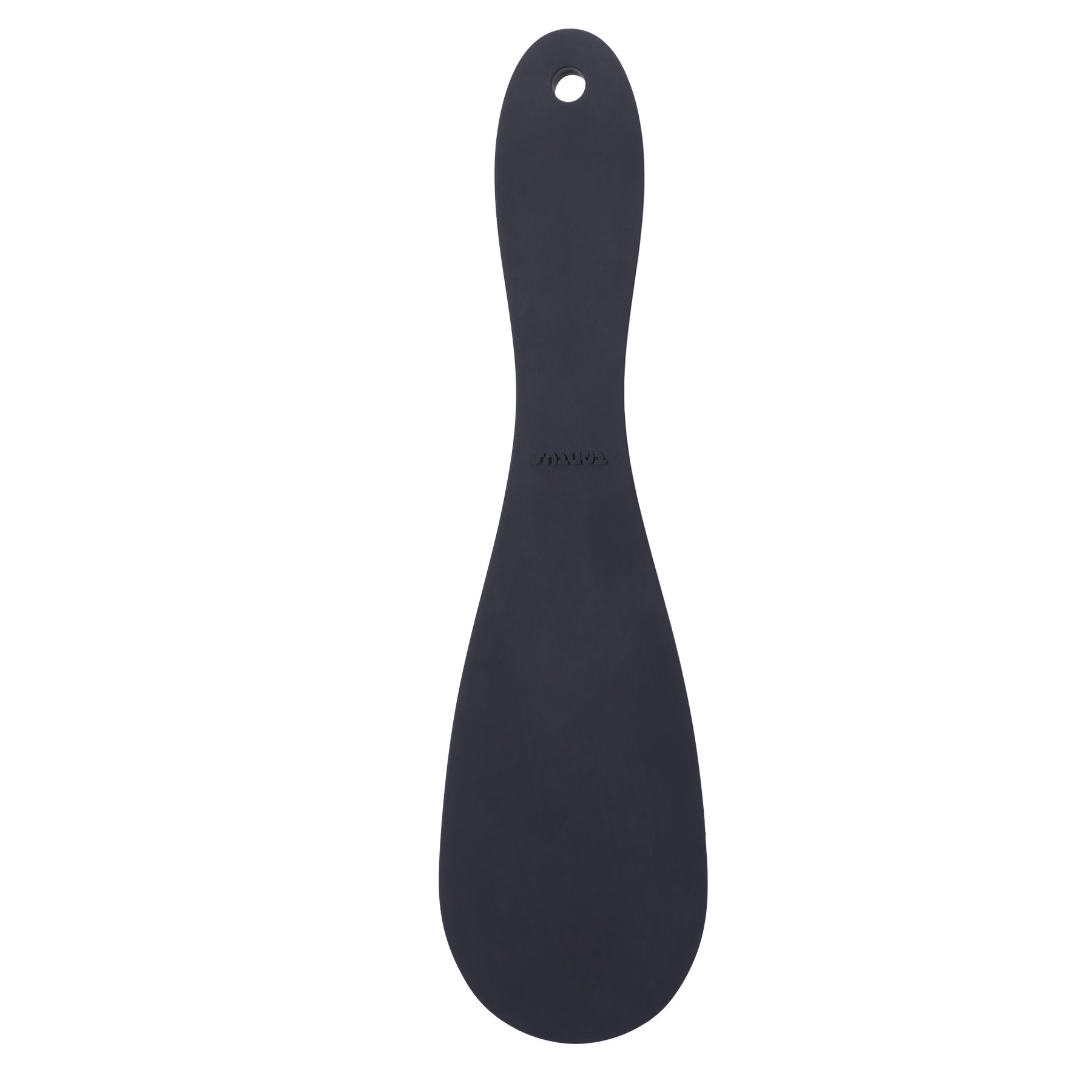 Onyx silicone impact paddle with a hanging hole and embossed logo.