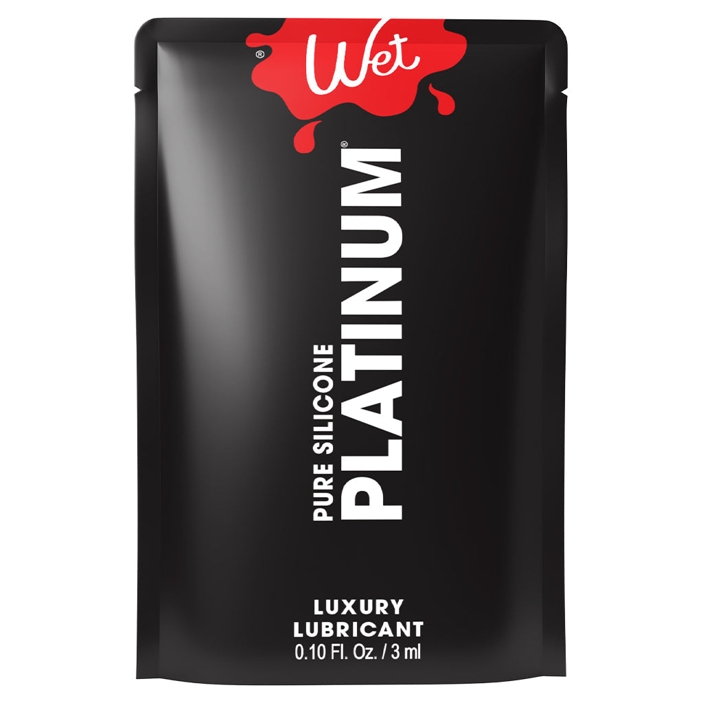 Wet Platinum Pure Silicone Luxury Lubricant packet.