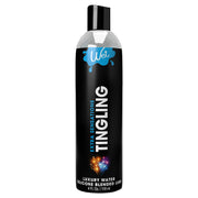 Wet Tingling Peppermint Hybrid Lubricant, 4 oz bottle.