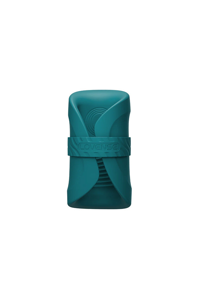 Teal Gush 2 app-controlled glans massager with a textured band.