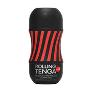 Black and red Tenga Gyro Roller Strong masturbator cup.