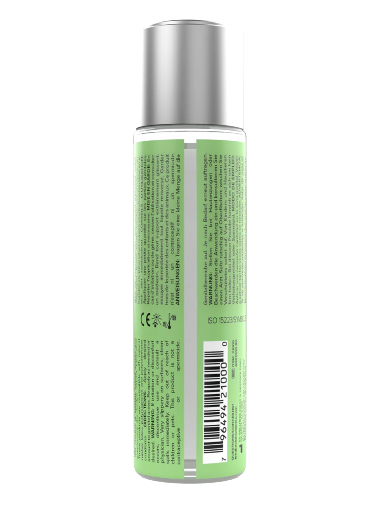 JO Lubricants Mojito flavored water-based lubricant bottle.