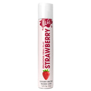 Wet Strawberry flavored water-based lubricant in a 30 ml bottle.