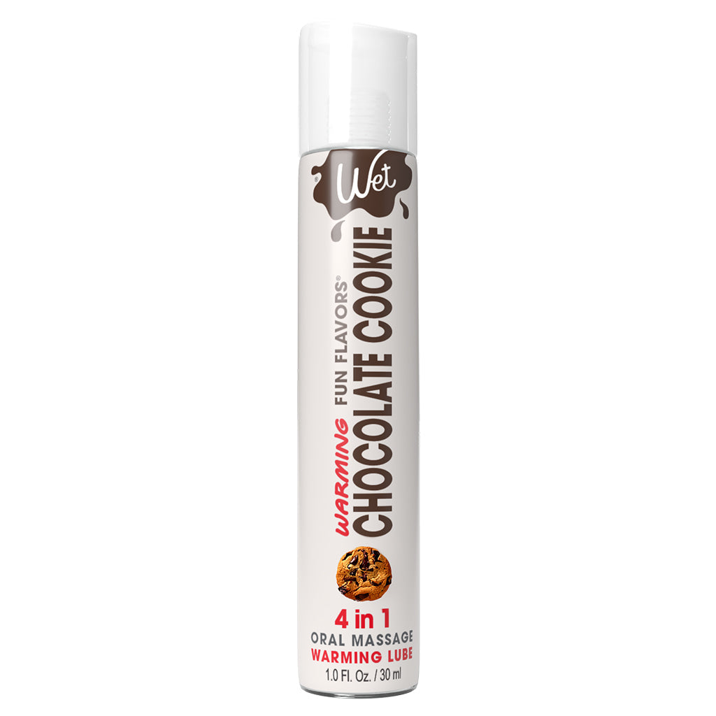 Wet Chocolate Cookie Warming Lubricant, 1 oz bottle.