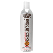 Wet Chocolate Cookie warming lubricant in a clear bottle.