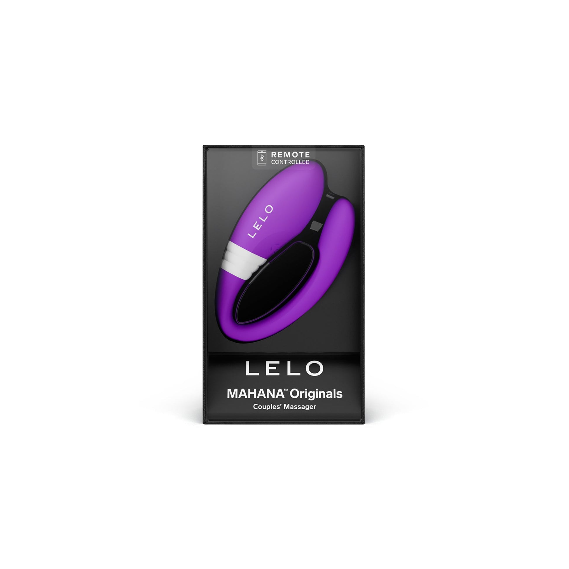LELO MAHANA Originals app-controlled wearable couples massager in purple.