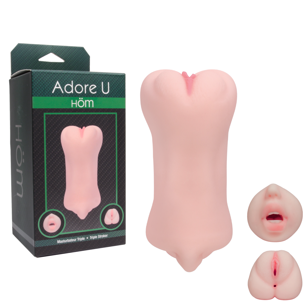 Adore U Höm triple stroker with three realistic orifices.