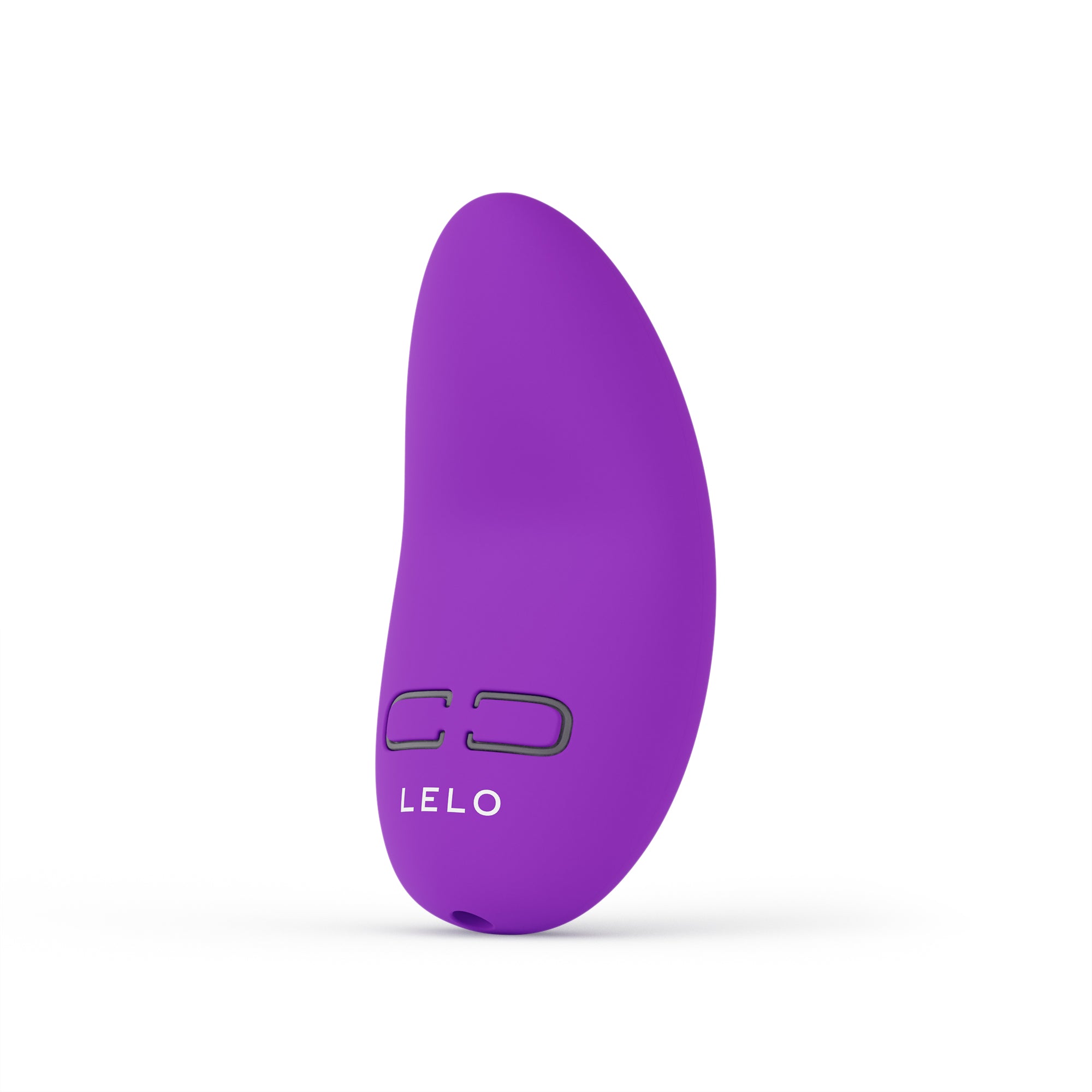 Purple app-controlled clitoral massager with Lelo branding.