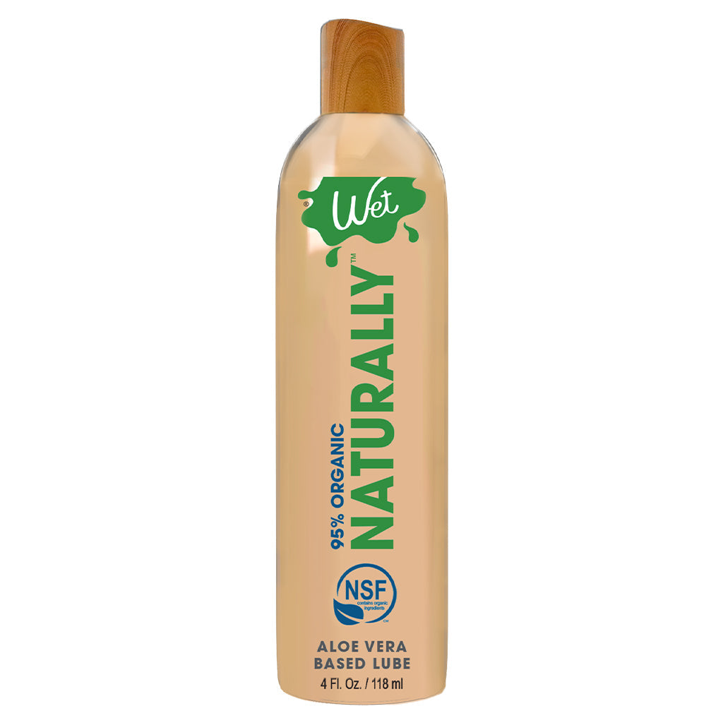 Bottle of Wet Organic Aloe Vera Based Lube, 4 oz.