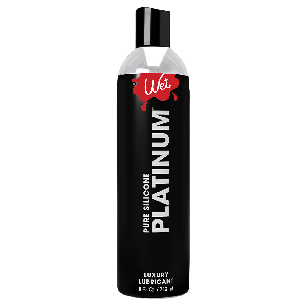 Wet Platinum Pure Silicone Luxury Lubricant bottle.