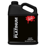 A large black jug of Wet Platinum pure silicone lubricant.
