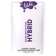 Wet Hybrid Water and Silicone Personal Lubricant, 3 ml packet.