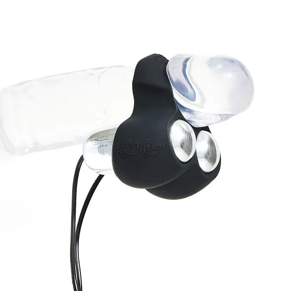 JETT Hands-Free Male Vibrator with dual motors and clear bulb.