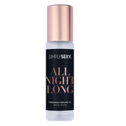 Simply Sexy All Night Long Pheromone Perfume Oil roll-on with rose gold cap.
