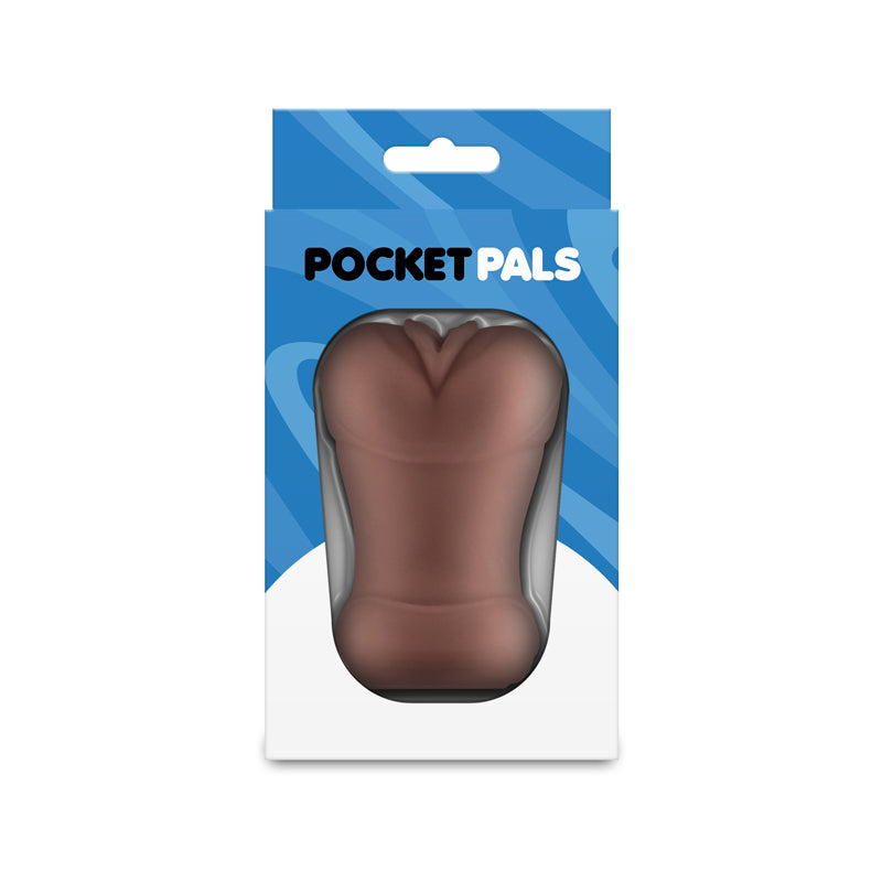 Brown TPE pocket masturbator with a realistic texture.