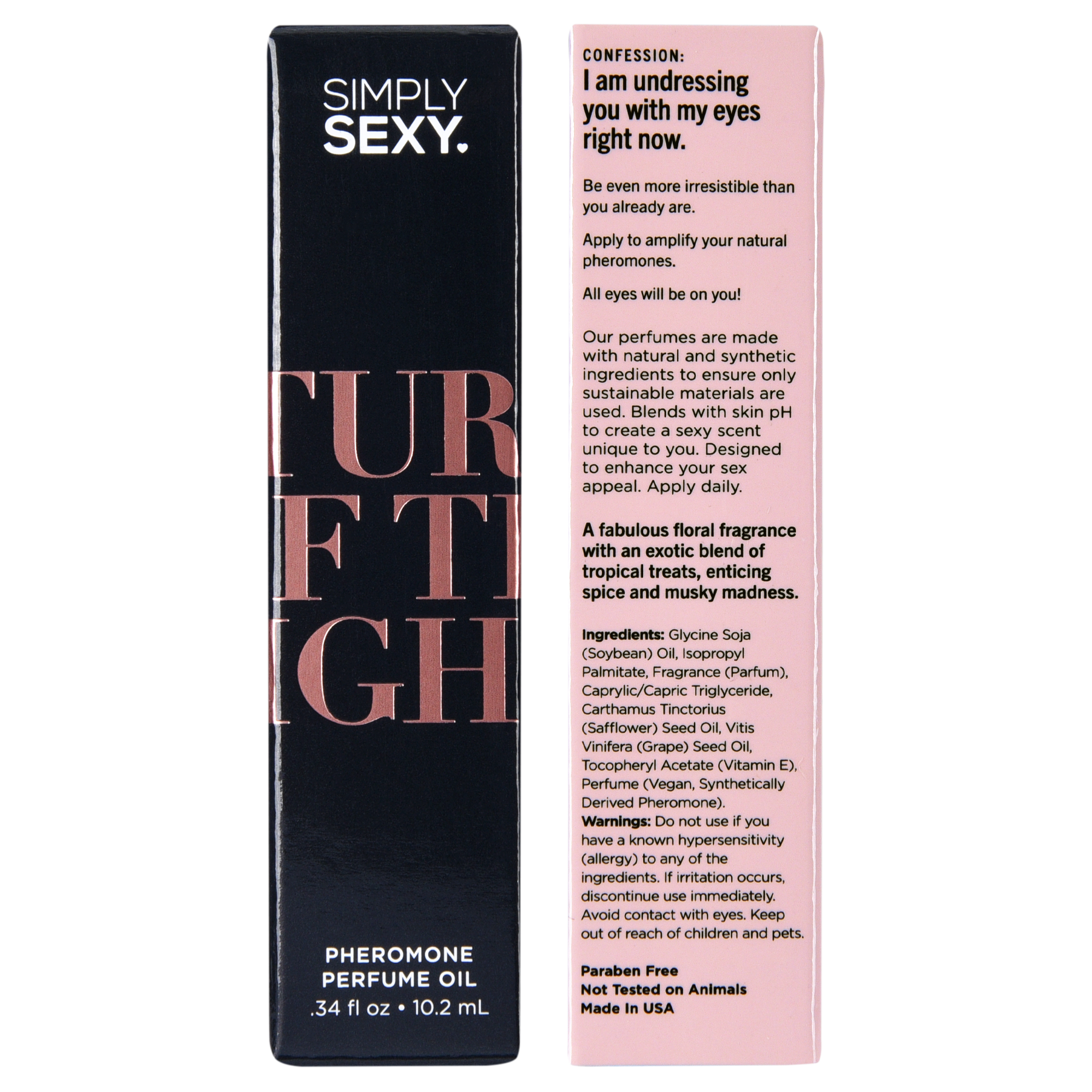 Simply Sexy Turn Off The Lights Pheromone Perfume Oil Roll-On with floral fragrance.