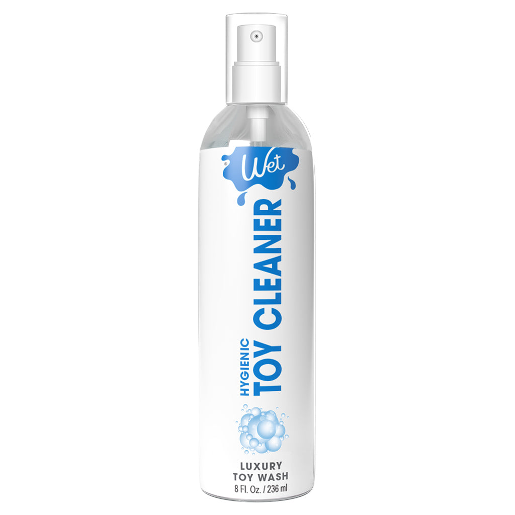 Wet Toy Cleaner Antibacterial Spray in an 8 fl oz bottle.