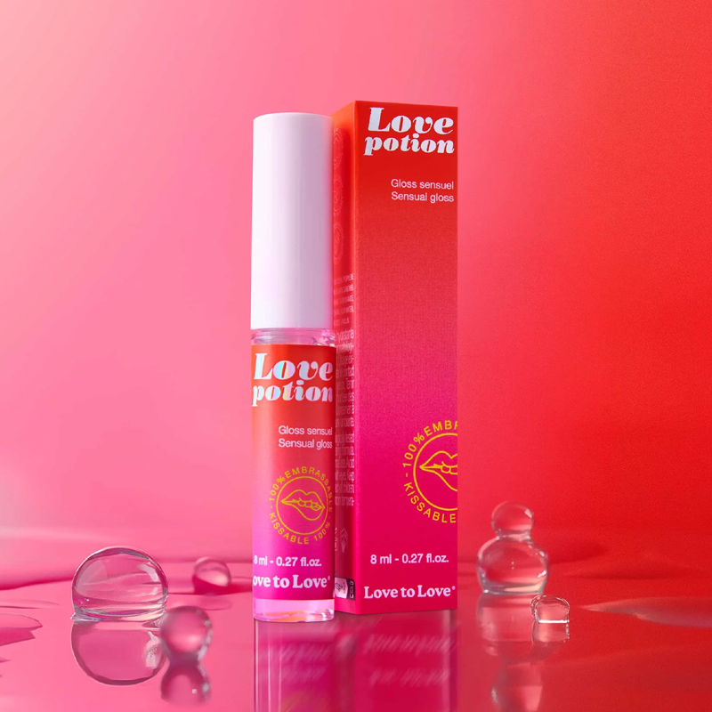 Love to Love Coconut Sensual Lip Gloss with hot-cold effect.