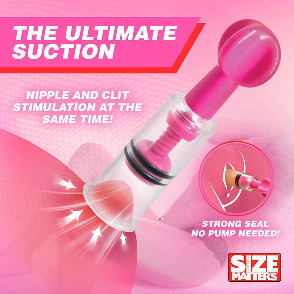 Pink triple sucker set for nipple and clit stimulation.